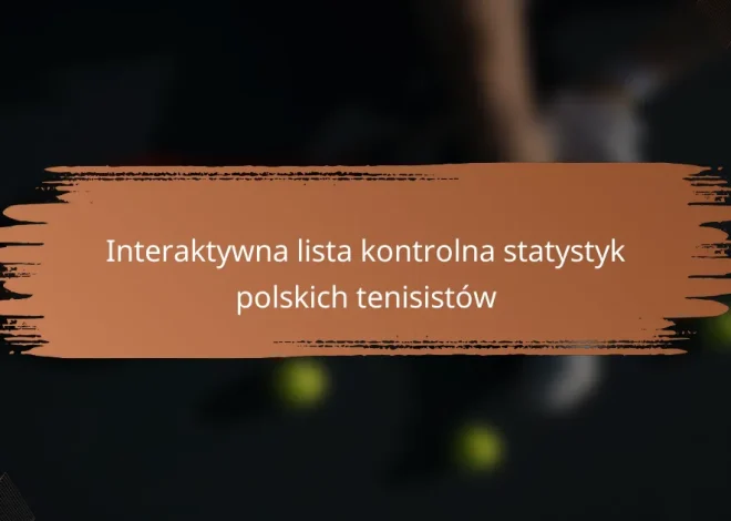 Interaktywna lista kontrolna statystyk polskich tenisistów
